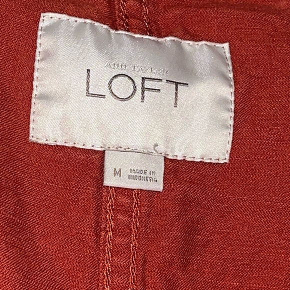 Ann Taylor LOFT burnt orange Adirondack Jacket Linen size Medium - Picture 5 of 13